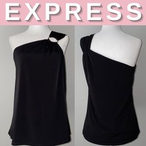 NEW Express One Shoulder Ring Accent Tank; S